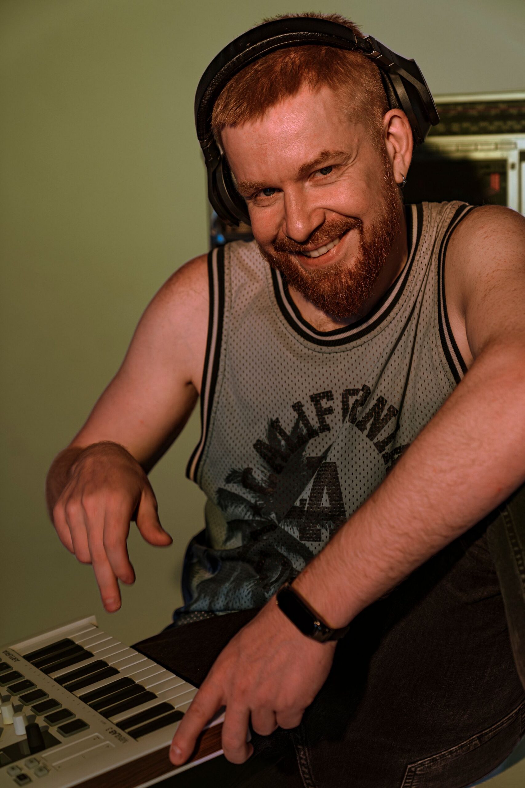 Portrait of music producer